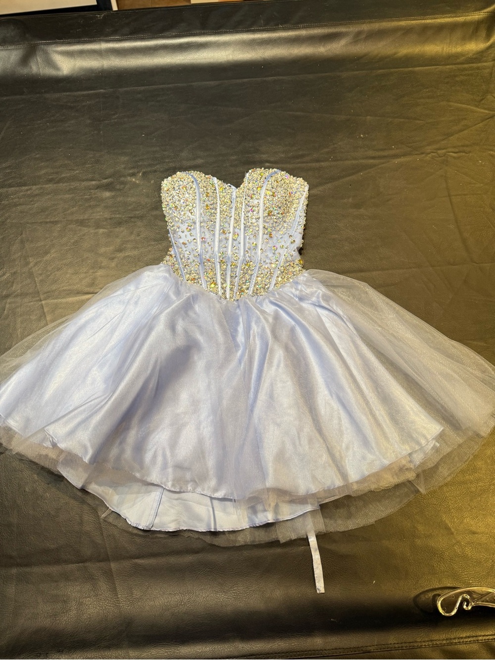 Beaded White Tulle Formal Dress for Girls